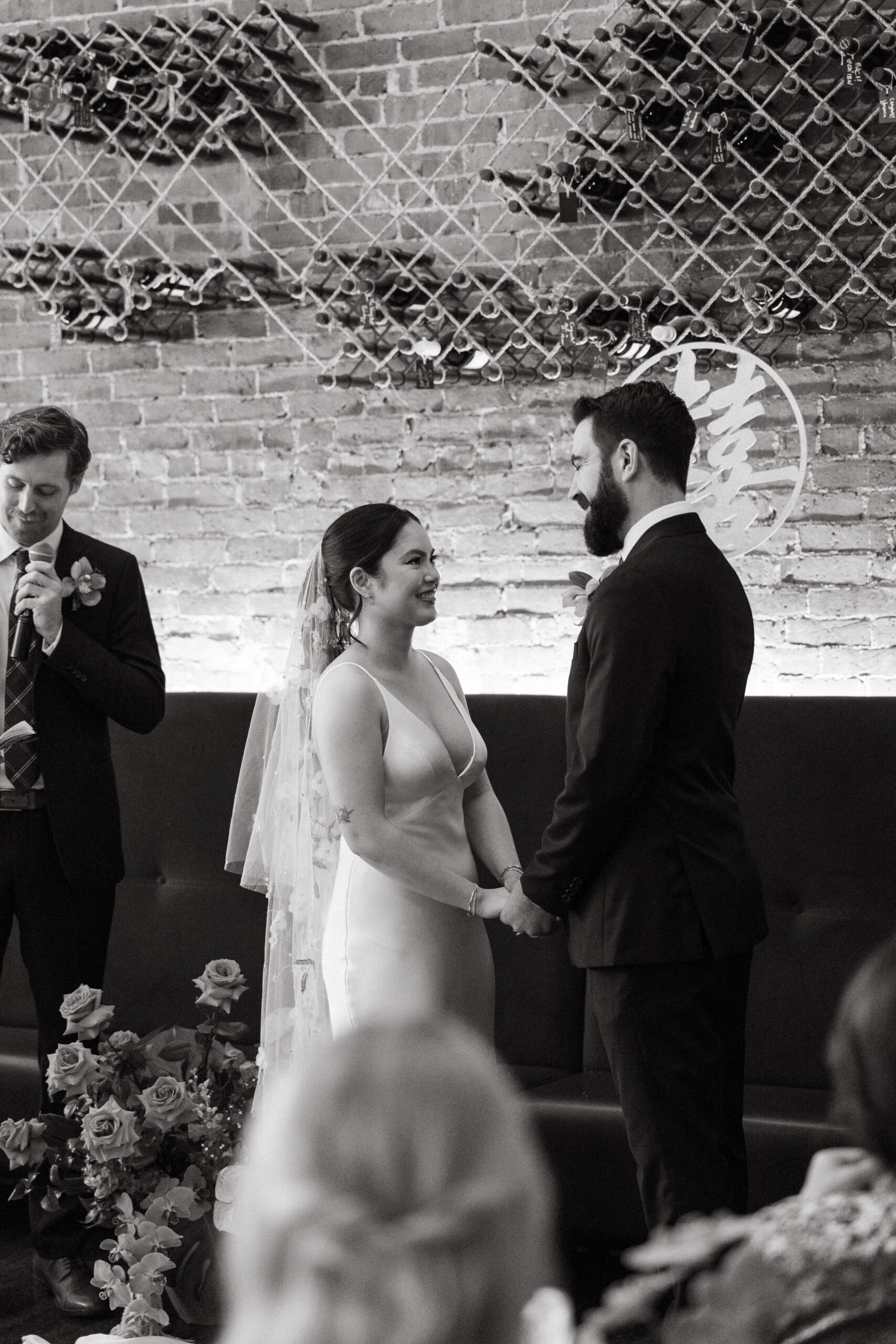 Wedding ceremony in Boston at the restaurant SRV