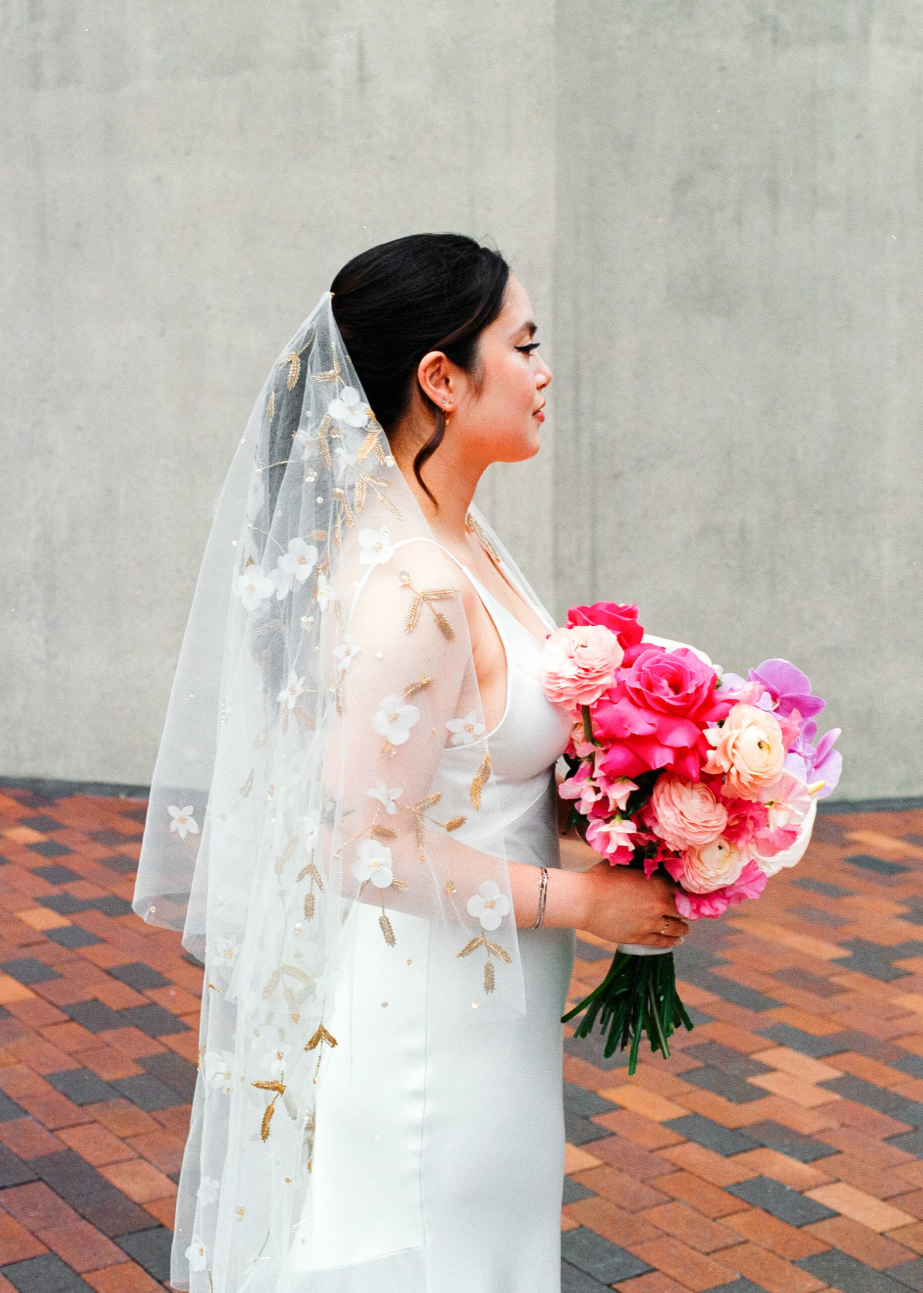Wedding portraits in Boston on film photography