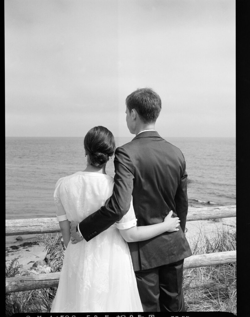 Non Traditional Cape Cod Wedding First Look Film Photography