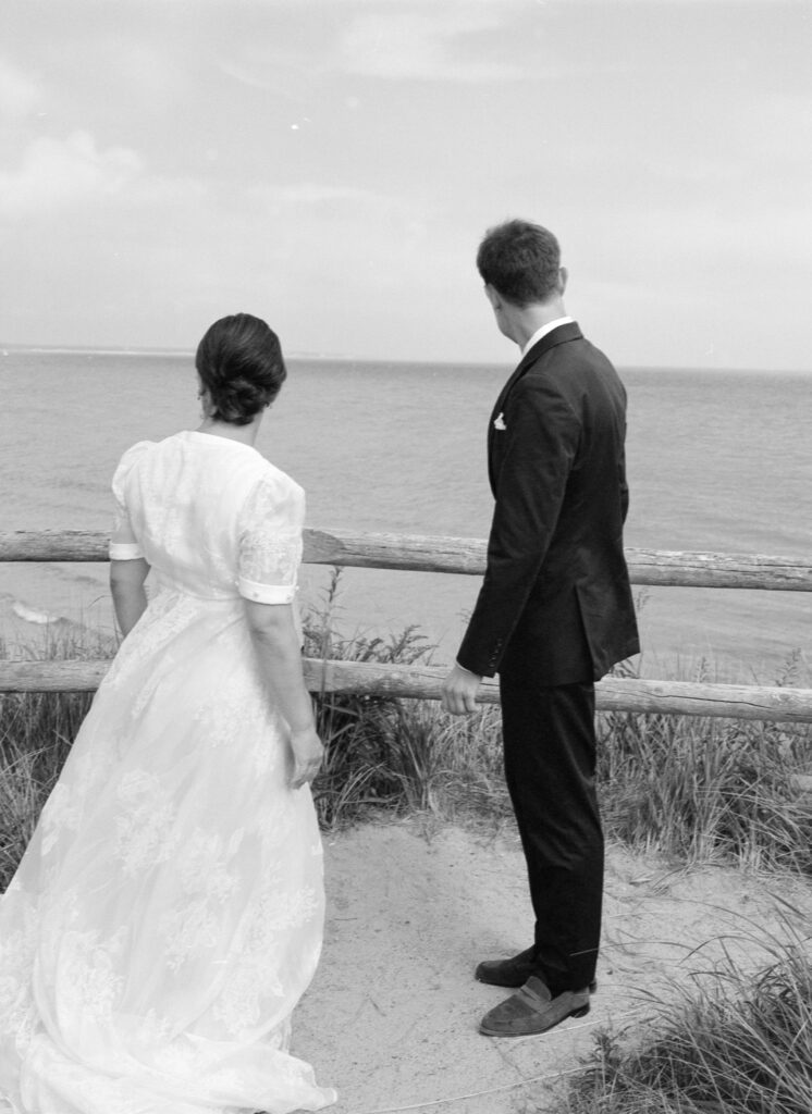 Non Traditional Cape Cod Wedding First Look Film Photography